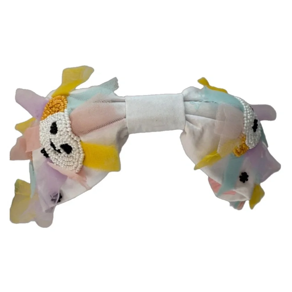 209. NEW The Rainbow Smile Cloud Beaded Headband